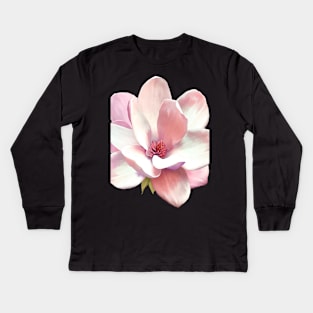 Magnolia Floral Celestes Studio© Kids Long Sleeve T-Shirt